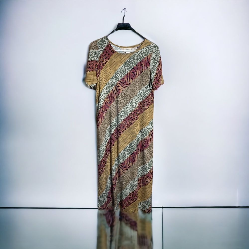 Teddi Women’s Leopard Cheetah Animal Print Maxi Dress